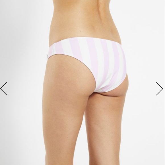 New Solid & Striped Elle Striped Bikini Bottom Size XS - Picture 2 of 8